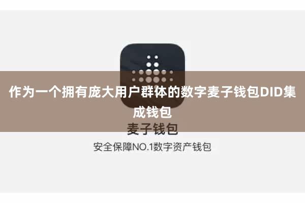 作为一个拥有庞大用户群体的数字麦子钱包DID集成钱包