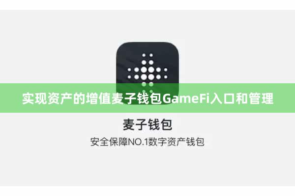 实现资产的增值麦子钱包GameFi入口和管理